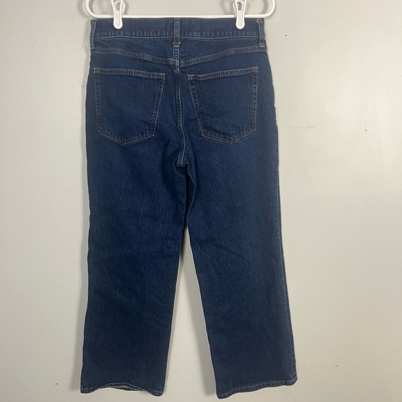 J.Crew Factory Full Length Wide Leg dark wash jeans size 29 petite - Picture 3 of 5